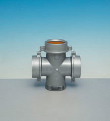 Raccord en croix 4 sorties Ø40 mm – 1"1/2 pour vidage évier Lira