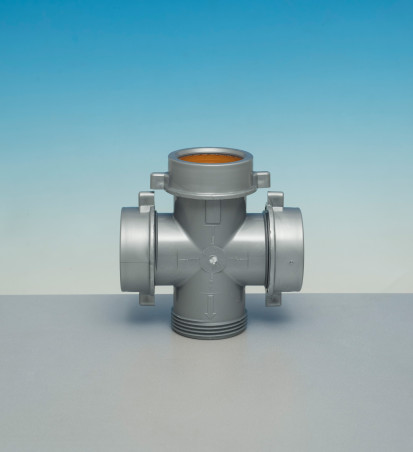 Raccord en croix 4 sorties Ø40 mm – 1"1/2 pour vidage évier Lira