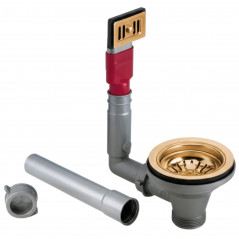 Cesta de residuos con desbordamiento rectangular, diámetro 90mm color ORO 24 PERLA