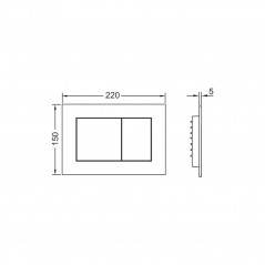 Plaque de commande blanche TECE Now