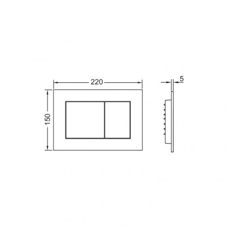 Plaque de commande blanche TECE Now