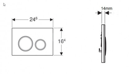 Plaque de déclenchement GEBERIT SIGMA 21 verre blanc/chromé