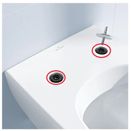 Set de deux écrous pour abattant Vario-Nuts fixations sur le dessus