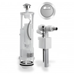 Optima 49 double volume mechanism and 95L float valve for Vitra WC tank
