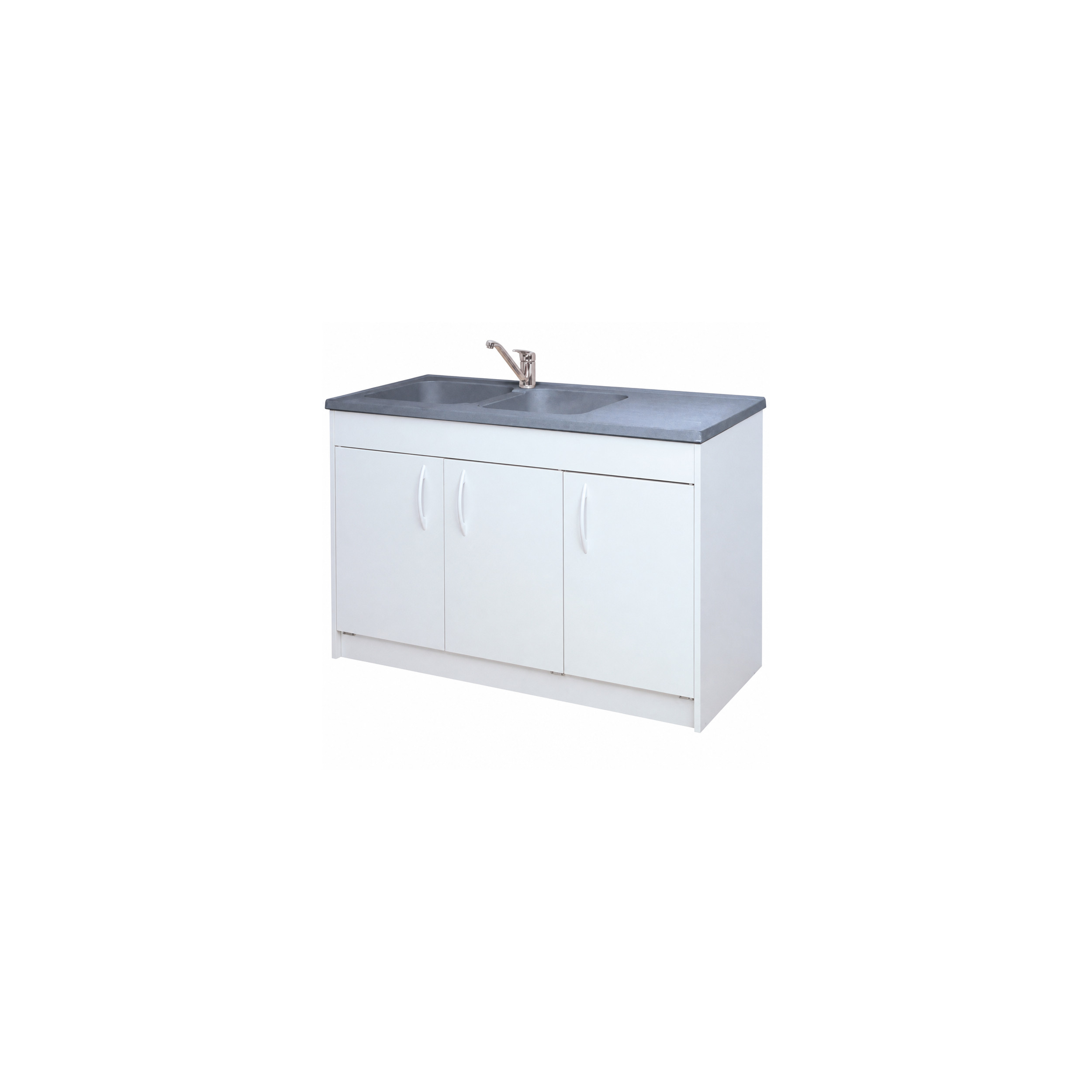 Mueble bajo fregadero KIT de 120cm blanco GENTE 3 puertas NF02.BL120N - Imagen 1/2