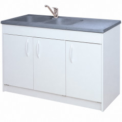 Onderbouwkast KIT in 120cm wit GENTE 3 deuren NF02.BL120N - Afbeelding 1/2