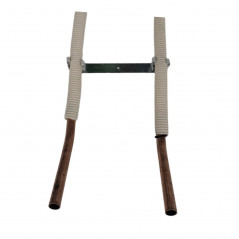 Kit d'alimentation eau chaude et froide en cuivre diamètre 14mm pour douche avec entraxe 15cm