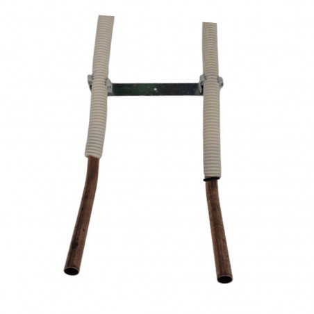 Kit d'alimentation eau chaude et froide en cuivre diamètre 14mm pour douche avec entraxe 15cm