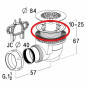 NICOLL shower drain clamp plate 580/599, diameter 80 mm NICOLL shower drain clamp plate 580/599, diameter 80 mm
