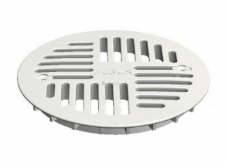 GRILLE ART DECO 130MM - SIPHON PVC BLANC - PURUS 7138447