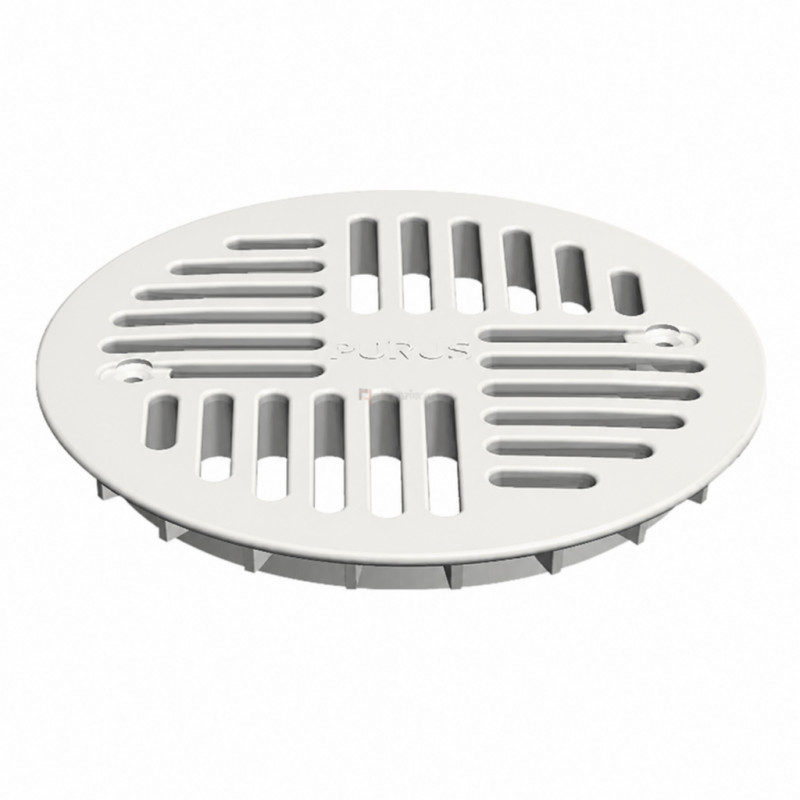 White art deco PVC grille diameter 130mm for PURUS trap White art deco PVC grille diameter 130mm for PURUS trap