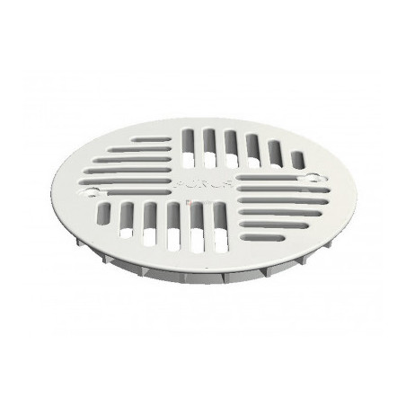 GRILLE ART DECO 130MM - SIPHON PVC BLANC - PURUS 7138447