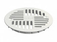 Grille PVC art déco blanche diamètre 130mm pour siphon PURUS
