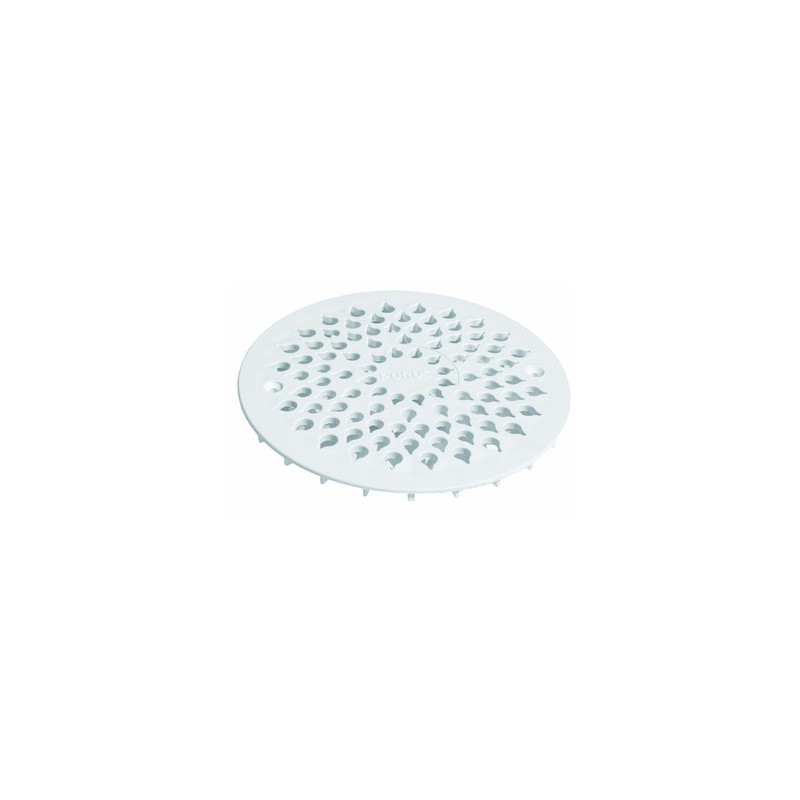 Grille PVC blanche diamètre 150mm pour siphon PURUS Grille PVC blanche diamètre 150mm pour siphon PURUS