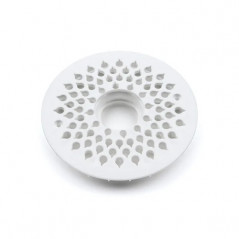 Grille PVC blanche diamètre 150mm pour siphon PURUS