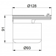 Geruchsverschluss Ran 128 mm für Bodenablauf Purus 150 mm