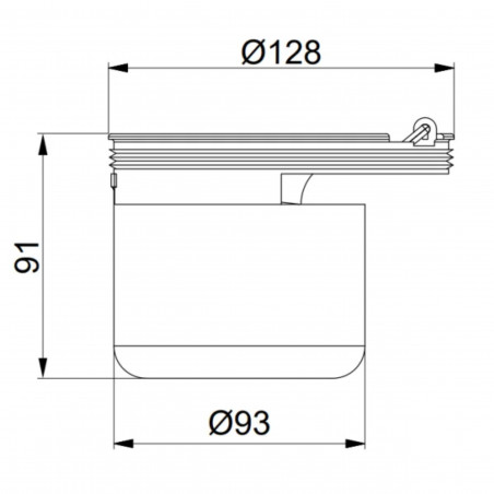 Ran stankafsluiter 128 mm voor Purus 150 mm vloerafvoeren