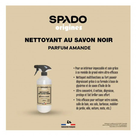 Nettoyant savon noir à l'huile de lin parfum amande SPADO, 750ml 157123 - Image 4/5
