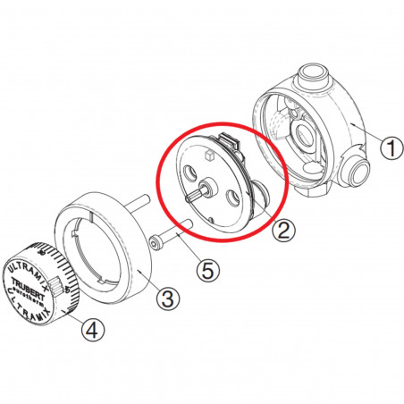 Cartouche de remplacement 22TX2 pour mitigeur douche collective encastrée Ultramix T92