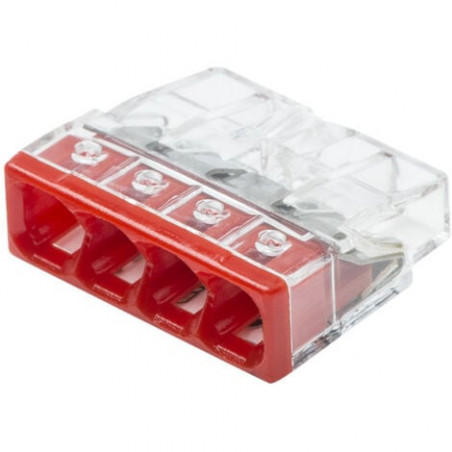 Borne WAGO S2273 4 entrées pour fil rigide de 0.5 à 2.5mm, 10 pièces