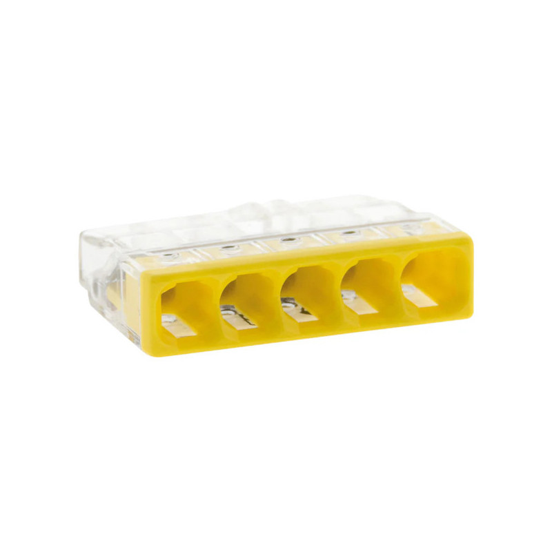 Borne WAGO S2273 5 entrées pour fil rigide de 0.5 à 2.5mm, 10 pièces Borne WAGO S2273 5 entrées pour fil rigide de 0.5 à 2.5mm, 10 pièces