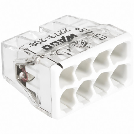 Borne WAGO S2273 8 entradas para cable rígido de 0.5 a 2.5mm, 10 piezas