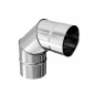 EQ 90° pleated elbows, stainless steel, D.200