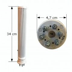 Eenfase en driefasen steatietverwarming diameter 47, 1800W