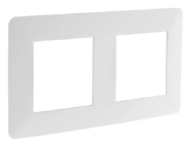 Plaque de finition double HBF modèle ARTEZO blanc