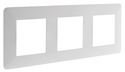 Plaque de finition triple HBF modèle ARTEZO blanche