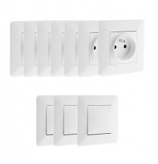 Lot 7 prises 2P+T 16A et 3 va-et-vient ZENITECH Artezo