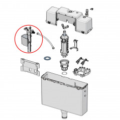 Robinet flotteur 12x17 réservoir encastré ROCA GALA,