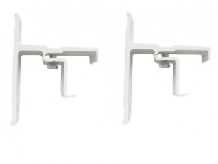 SUPPORT 24X16 FACE 70MM CLIPSABLE BLANC - 2 PIECES 342771CT