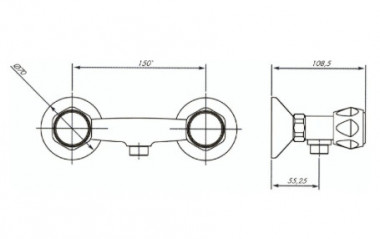 CERAMIC HEAD SHOWER MIXER - KRAMER