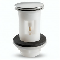 Scarico per lavabo + valvola in acciaio inox vecchio modello Porcher