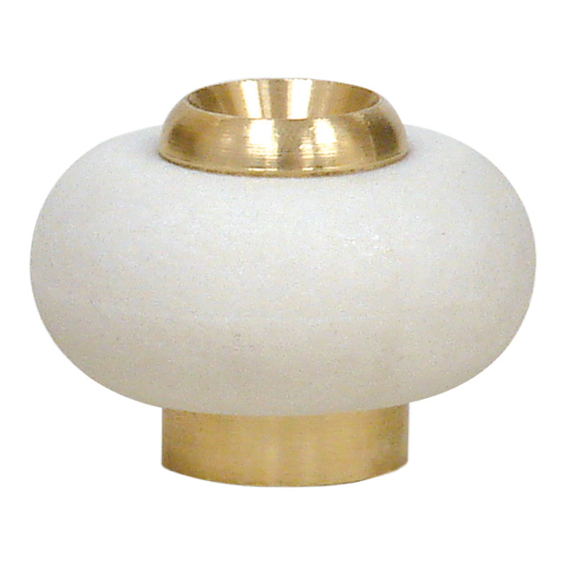 Butoir de porte en acier laitonné  diamètre 30mm hauteur 22mm VYNEX lot de 10 pièces