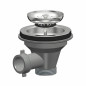 115 mm diameter manual sink strainer with overflow outlet