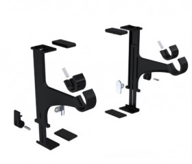 Supports de tringle noirs pour coffre de volet roulant 2 pièces CESSOT