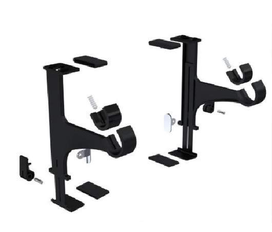 Supports de tringle noirs pour coffre de volet roulant 2 pièces CESSOT