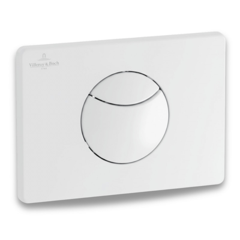 WC control plate E100 Villeroy & Boch for 100S dual flush, white WC control plate E100 Villeroy & Boch for 100S dual flush, white