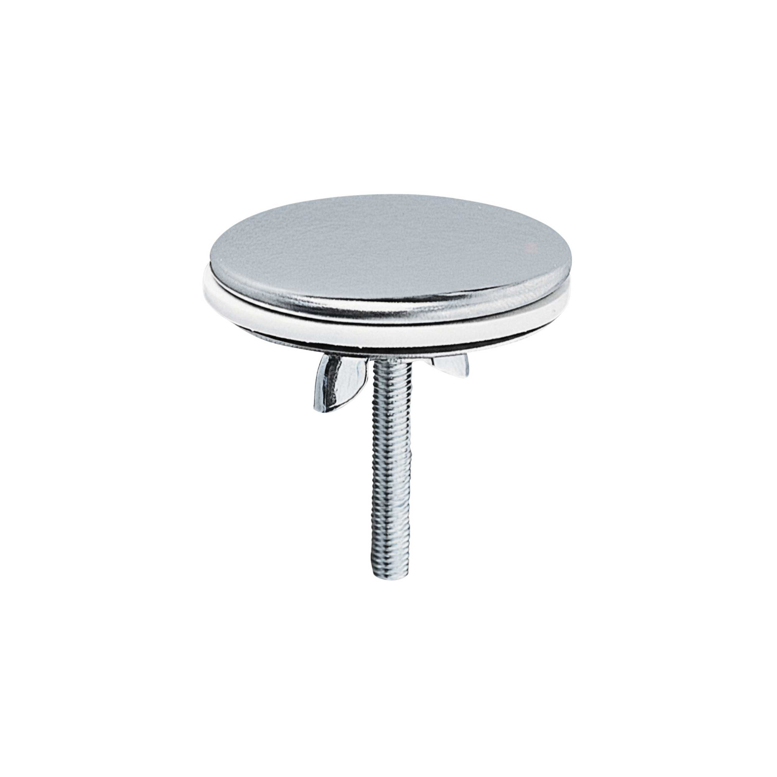 Cache-trou en inox pour lavabo, diamètre 43 mm