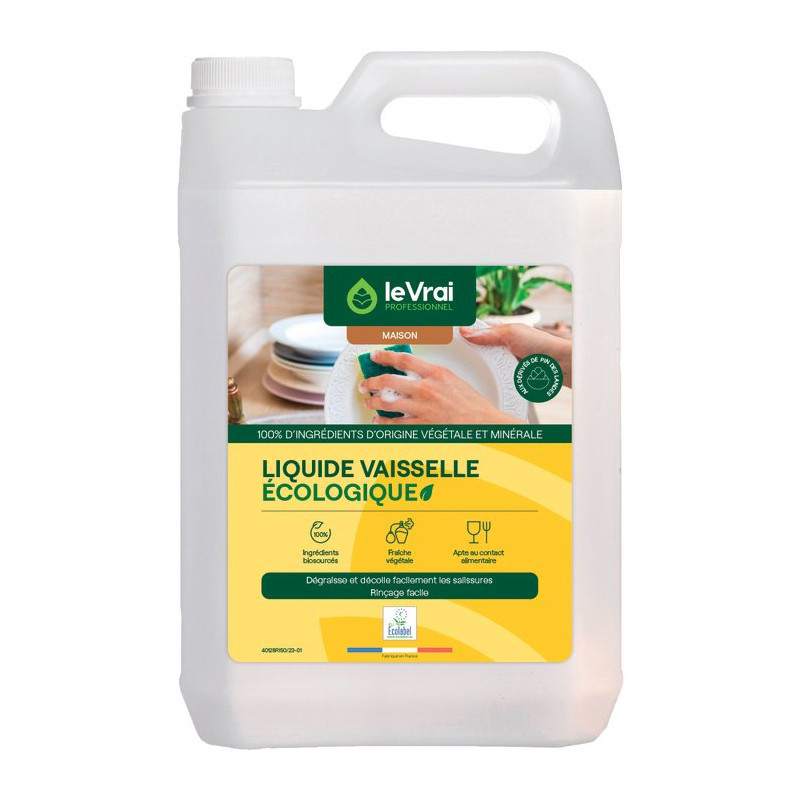 ECOLOGICAL WASHING-UP LIQUID 5 LITERS - THE REAL HOME PRO