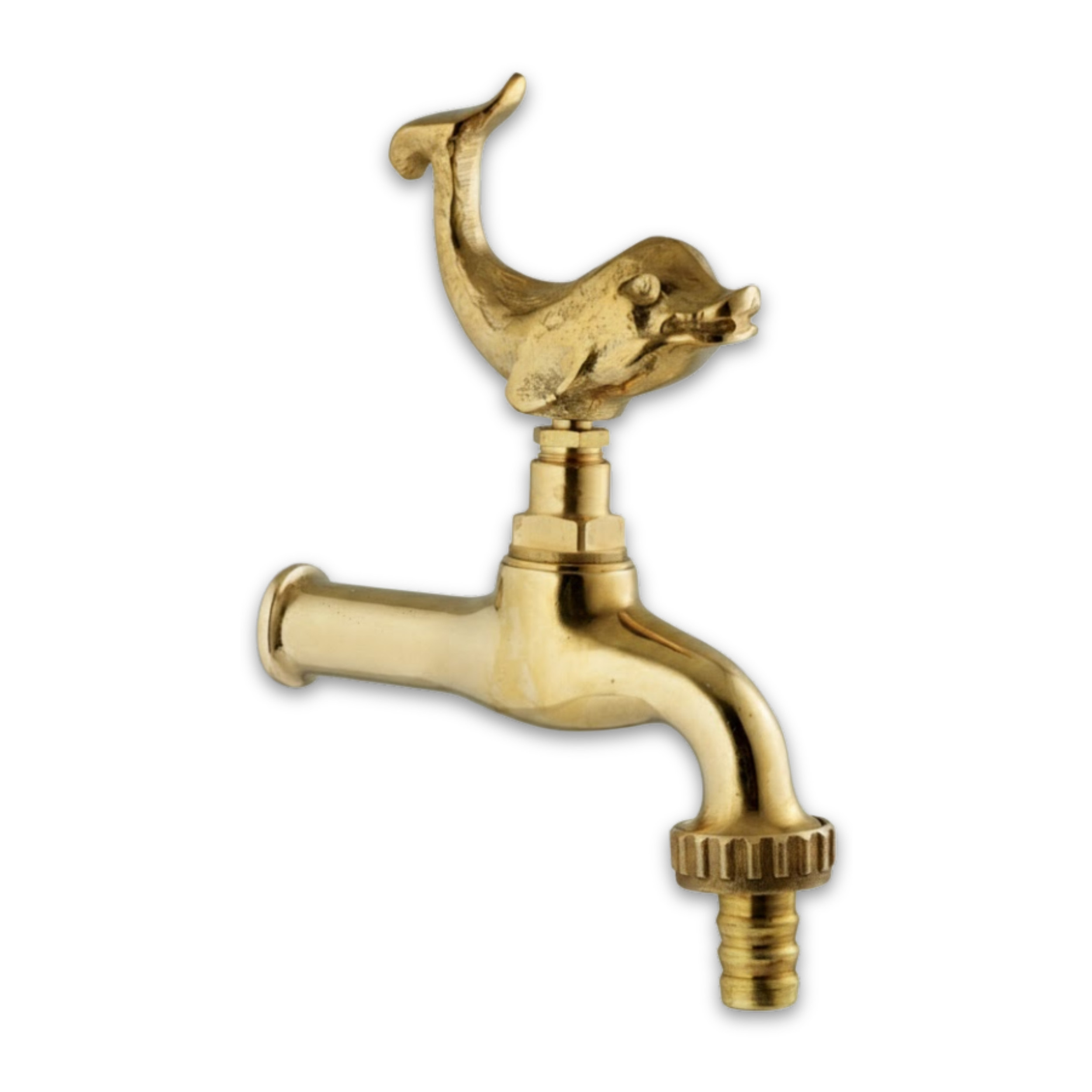 Decorative Dolphin Tap for Fountain, Polished Brass 15x21 BOUTTE 2158124