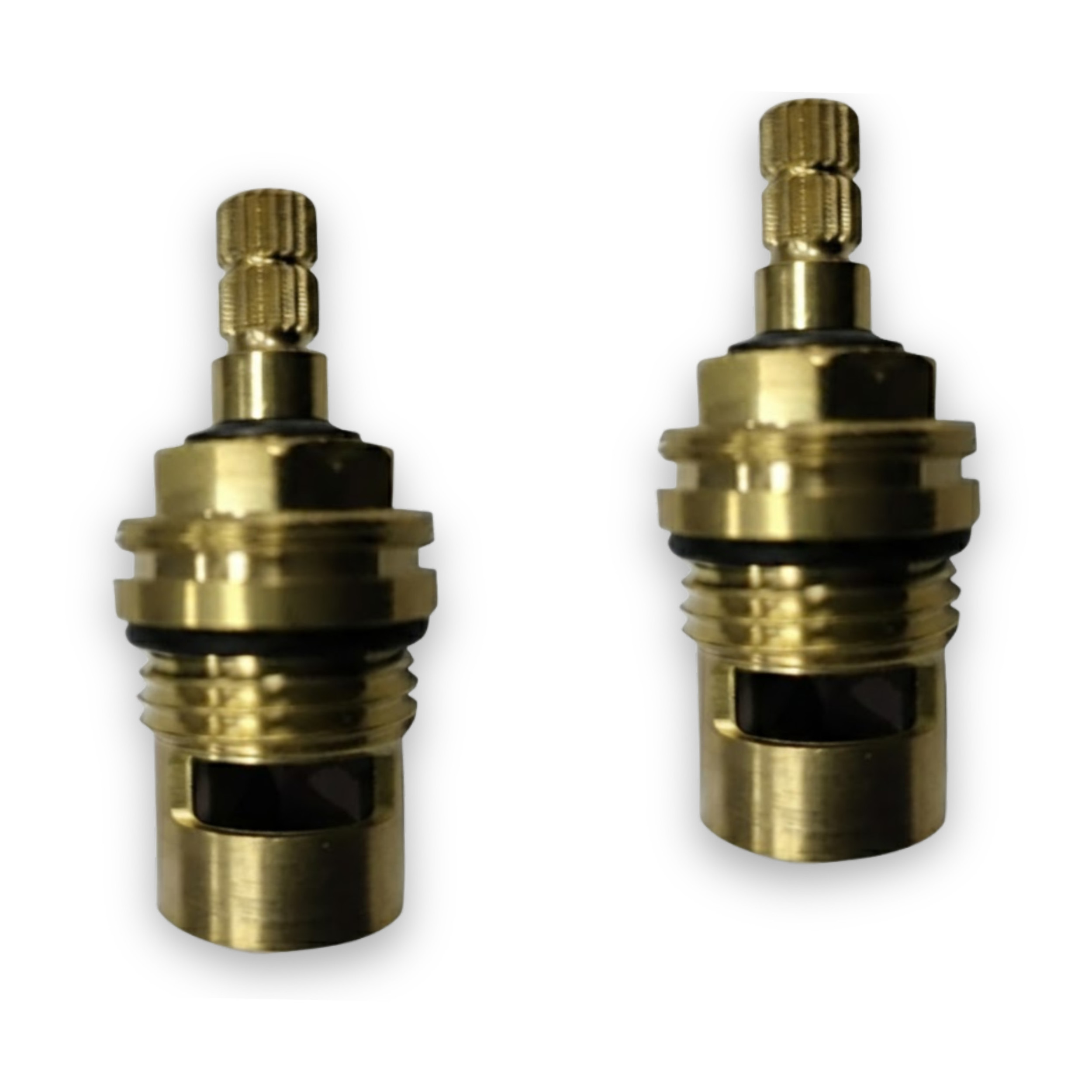 1/4 draai keramische kop, één links één rechts, 1/2" schroefdraad.