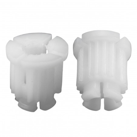 Weißer Plastikclip, Beutel mit 10 Stück.