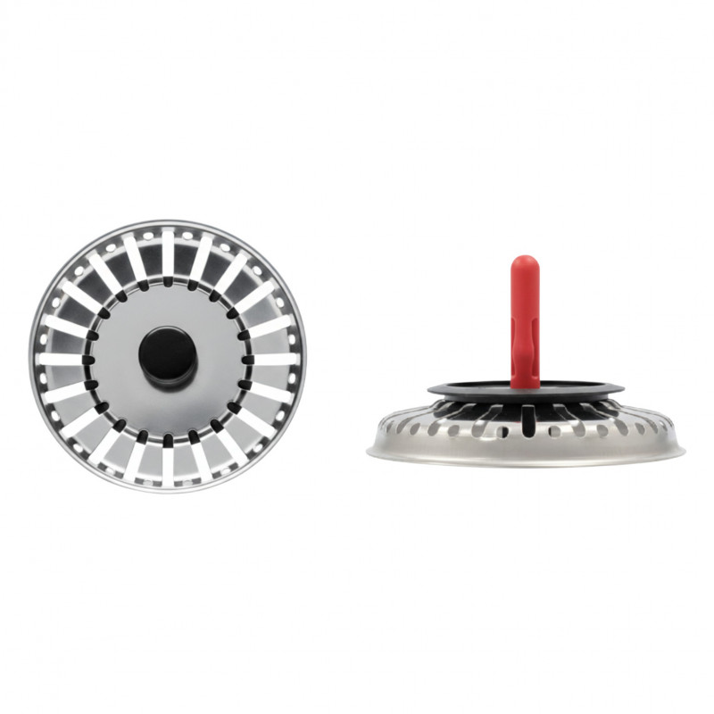 Herausnehmbarer Korb aus Edelstahl Durchmesser 84mm mit PVC-Schrauben