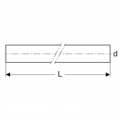 Inbouwbochtverlenging voor Geberit wandcloset, diameter 45 mm, lengte 1 m