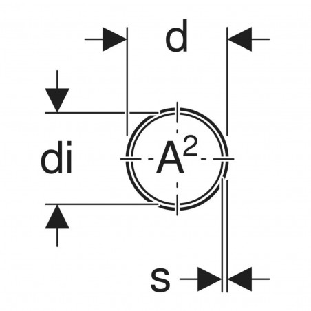 Inbouwbochtverlenging voor Geberit wandcloset, diameter 45 mm, lengte 1 m