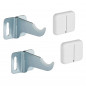 Supports muraux acier à visser avec caches pour radiateur, 2 pièces