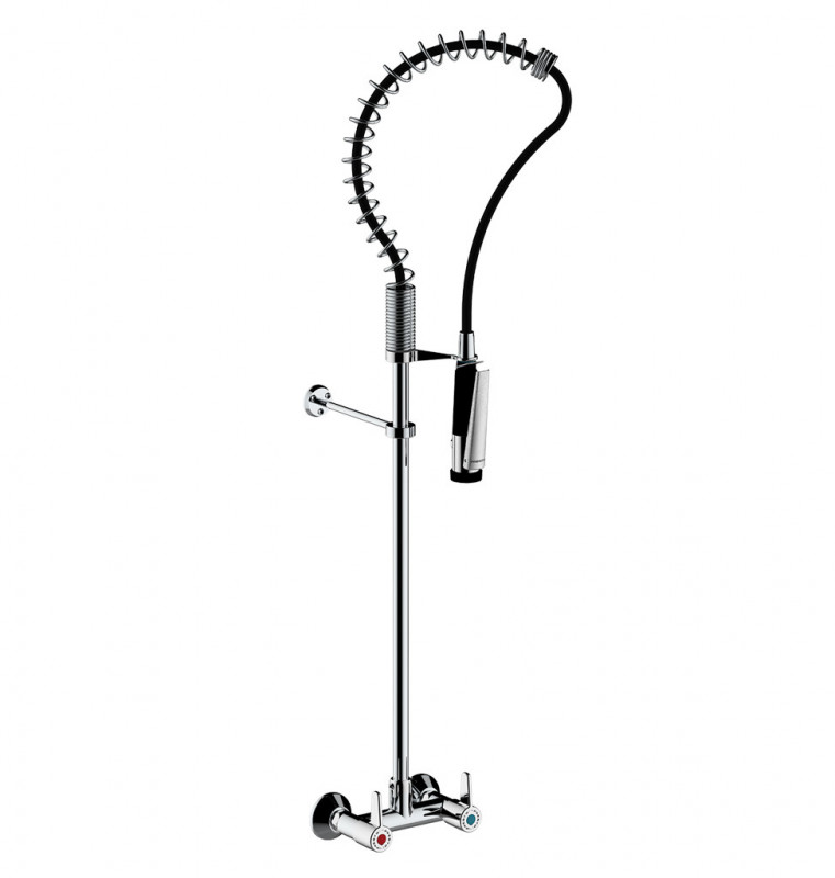 Mélangeur mural de grande cuisine avec douchette PRESTO